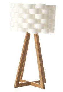 Lampe À Poser En Bambou - Dim : H. 55,5 X D. 30 Cm