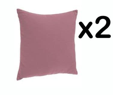 Lot De 2 Coussins Déhoussables Coloris Rose, P40 x L40 cm