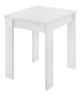 Table Extensible En Panneaux De Particules Mélaminés Coloris Blanc