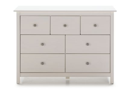 Commode, Meuble De Rangement En Pin Coloris Blanc - L. 110 X P. 40 X H. 80 Cm