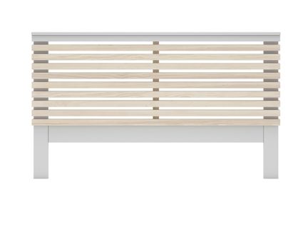 Tête De Lit En Pin Et Mdf Coloris Blanc, Chêne - Longueur 146 X Profondeur 5 X Hauteur 100 Cm