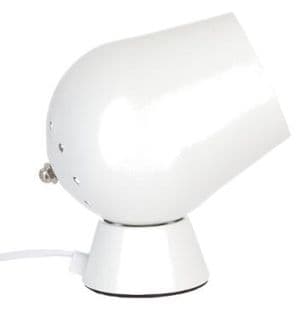 Lampe À Poser Design En Fer Coloris Blanc - Dim : D 12,5 X H 18 Cm