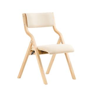 Chaise Pliante En Bois Avec Assise Rembourrée, Chaise Pliable Pour Cuisine, Bureau, Fst40-w