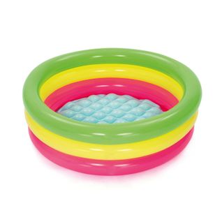 Piscinette Arc En Ciel Ronde 3 Boudins - D 70 X H 24 Cm