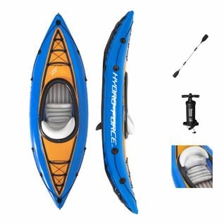 Kayak Gonflable Bestway Hydro-force Cove Champion 275x81 Cm Individuel Pagaie Et Pompe