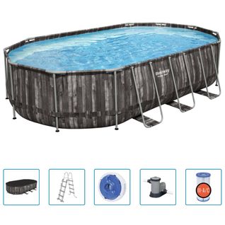 Ensemble De Piscine Ovale Power Steel 488x305x107 Cm