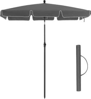 Parasol Rectangulaire 2 X 1,25 M, Protection Upf 50+, Ombrelle, Sac De Transport