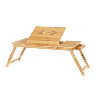 Table De Lit Pliable,petite Table En Bambou Pour Ordinateur Portable,pour Gaucher Et Droitier