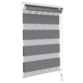 Store Enrouleur Jour Nuit Double 80x150 cm Gris