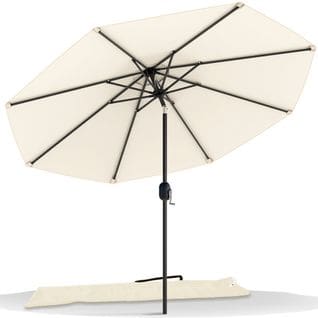 Parasol Inclinable 2.70 X 2.40m Avec Housse De Protection Beige