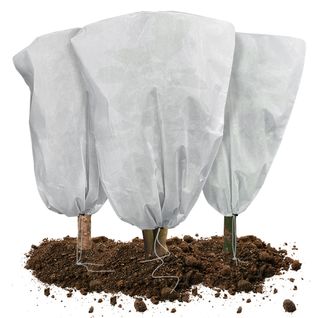 Lot De 3 Housse Hivernage Plante Avec Cordon Polypropylème 80g/m² 80x100cm Blanc