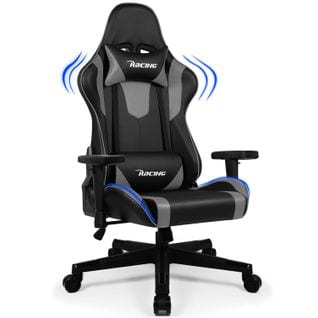 Chaise Gaming Inclinable à 165° Accoudoirs Réglables 56CM Assise Charge 150kG en Cuir PU et Acier