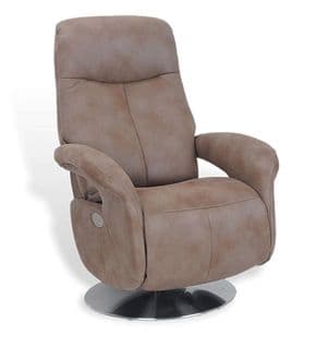 Fauteuil De Relaxation Electrique - Microfibre - Tolma - Microfibre Marron