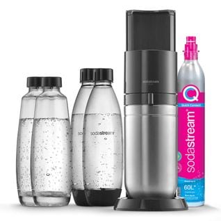 Machine duo noire SODASTREAM Pack 2 carafes + 2 bouteilles