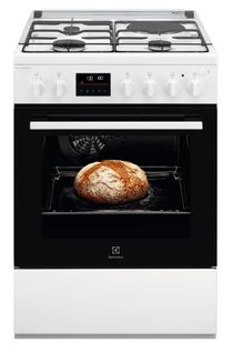 Cuisinière mixte ELECTROLUX EKM648999W 4 foyers