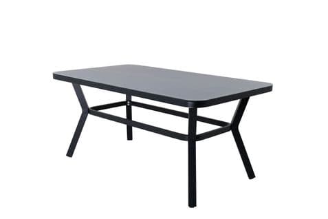 Table De Jardin Virya Noir 160x90x74 Cm
