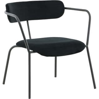 Fauteuil En Velours Et Acier Duffy Noir