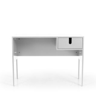 Uno - Bureau En Bois 1 Tiroir L105cm - Couleur - Blanc