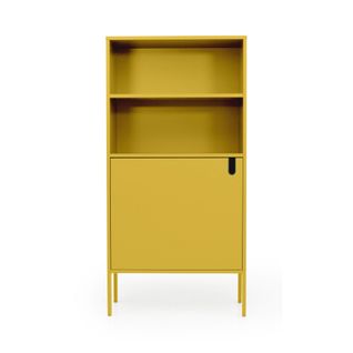 Uno - Buffet Haut En Bois 1 Porte H152cm - Couleur - Jaune Moutarde