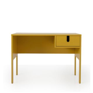 Uno - Bureau En Bois 1 Tiroir L105cm - Couleur - Jaune Moutarde