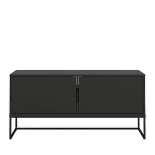 Lipp - Meuble TV 2 Portes En Bois Et Métal L118cm - Couleur - Noir