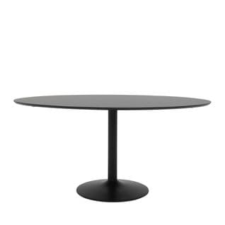 Taco Elipse - Table à Manger En Bois 160x110 - Couleur - Noir