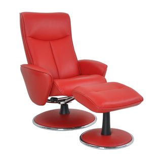 Fauteuil De Relaxation Manuel - Nephos - Cuir Rouge