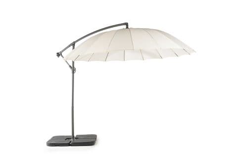 Parasol Tarifa Aluminium Acier Et Polyester Blanc