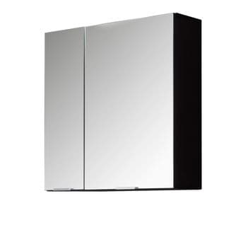 Armoire De Toilette Conceptone Grise avec Miroir 2 Portes En Panneaux De Particules - 60x20x63 Cm