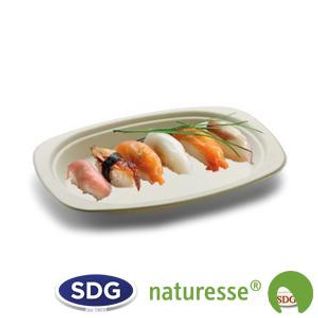 Assiette Ovale Pulpe De Cellulose 23x16 Cm - Sdg - Lot De 500