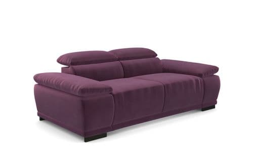 Canapé 2,5 places TORINO tissu velvet violet