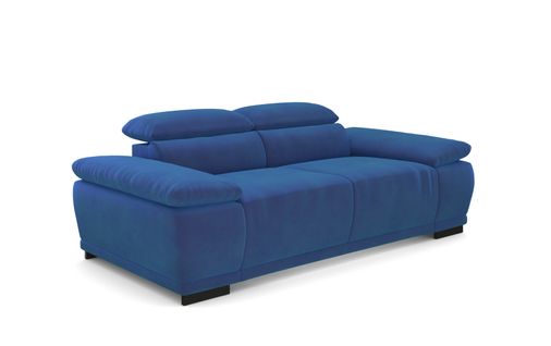 Canapé 2 places TORINO tissu velvet bleu