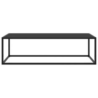 Table Basse Noir Avec Verre Noir 120x50x35 Cm