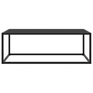 Table Basse Noir Avec Verre Noir 100x50x35 Cm