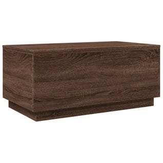 Table Basse Avec Lumières LED Chêne Marron 90x50x40 Cm