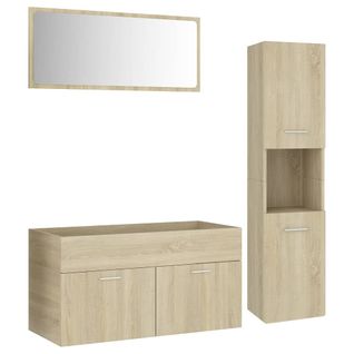 Ensemble De Meubles De Bain Chêne Sonoma Bois D'ingénierie