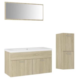 Ensemble De Meubles De Salle De Bain Chêne Sonoma Aggloméré