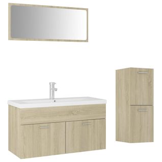 Ensemble De Meubles De Salle De Bain Chêne Sonoma Aggloméré