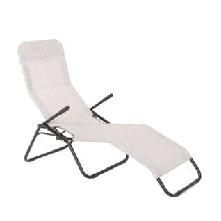 Chaise Longue Pliante De Jardin Confort En Acier Léger Serene