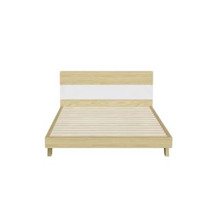 Lit 2 Places En Bois 160x200cm Avec Sommier Minimaliste Hanks