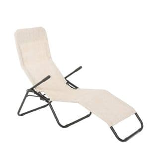 Chaise Longue Pliante De Jardin Confort En Acier Léger Serene