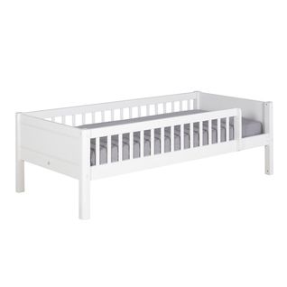 Pack Lit Enfant Avec Barrières Et Matelas Victoria   Blanc 90x190 Cm