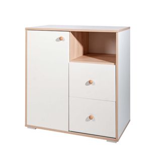 Commode Nixa   Blanc Et Bois