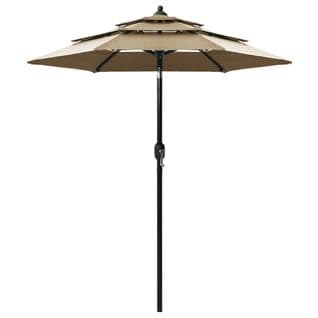 Parasol à 3 Niveaux Avec Mât En Aluminium Taupe 2 M