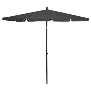 Parasol De Jardin Avec Mât 210x140 Cm Anthracite