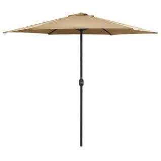 Parasol D'extérieur Et Mât En Aluminium 270x246 Cm Taupe