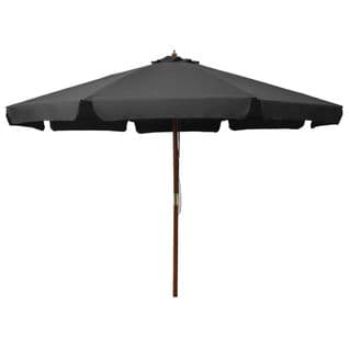 Parasol Avec Mât En Bois 330 Cm Anthracite