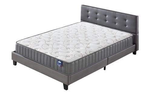 Ensemble Matelas + Lit Avec Tête De Lit 140x190 Cm, Orionis 22cm D’épaisseur à Mémoire De Forme