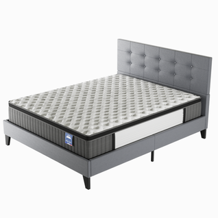 Ensemble Matelas + lit 140x200 cm avec tête de lit, ép. 30cm à mémoire de forme