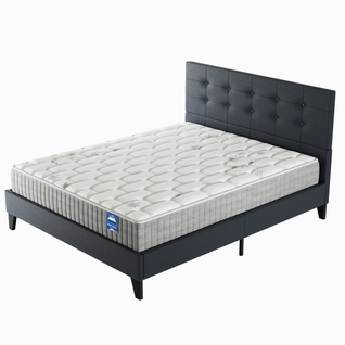 Ensemble Matelas ressorts ensachés + lit 140x190 cm ep. 25cm Accueil mémoire de forme